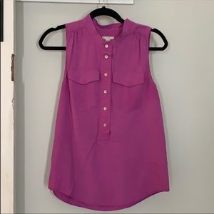 J Crew Silk Sleeveless Blouse
